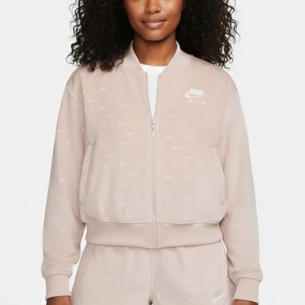 Nike Women's Light Pink Bomber Jacket And Shorts Set